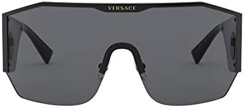 Мъжки Слънчеви очила Versace В Черна Рамка, Тъмно Сиви Лещи, 0 мм