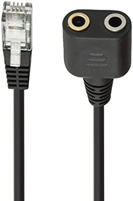 LBSC Адаптер за слушалки RJ9 с Щепсел с 3.5 мм Женски Слушалката на Телефона Микрофон Аудио Сплитер Кабел-адаптер