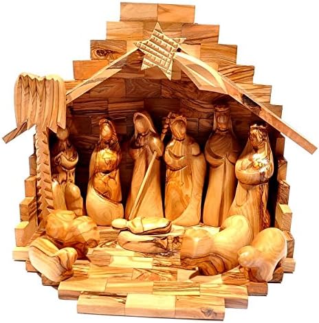 Средната кошче + Коледен комплект от Маслиново дърво от Витлеем