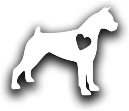 Vinyl Стикер с изображение на кучешки сърца Boxer за автомобили, Камиони, Стъкла, Брони, Стени, Обложки за преносими