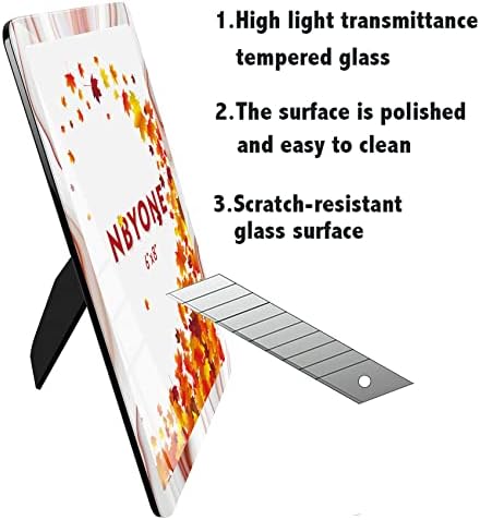 Фоторамка NBYONE 6X8, рамки за картини от естествен стъкло за стенен или настолен декорация на дома (6x8, червен + бял)