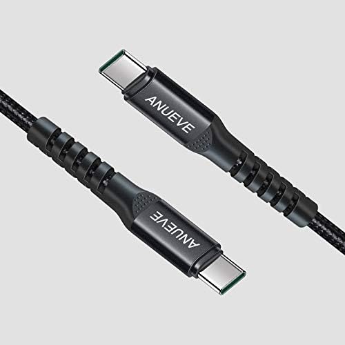 Кабел Type C Бързо Зареждане на ANUEVE USB C за C USB Кабел 1 м2 Сплетен Кабел За зарядно за телефон, Съвместим с Samsung