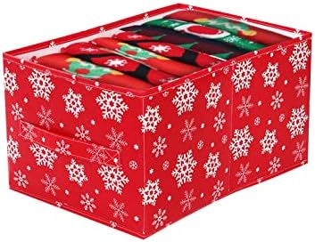 Коледна кутия с 7 Мрежи, Панталони, Бельо, Коледна чанта за съхранение на дрехи за родители и деца, Зимна Топла кутия