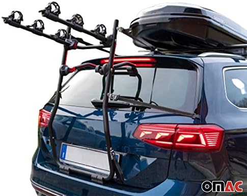 Велосипедна стойка OMAC 3 за Volkswagen Golf VII (5G) Sport Van 2014-2019 Черен |Закопчаване За багажник на Кола, Мотор-Часова рецепция С Товара £ 99, Сгъваема, Всепогодная, Здрава Стомана |