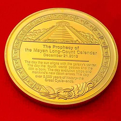 Криптовалюта на Маите Възпоменателна Монета Пирамидални Монета, Позлатена Монета Феята на зъбките Монета с