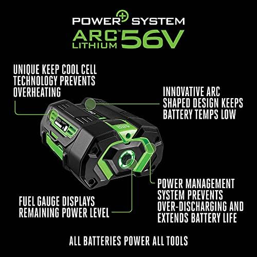 EGO Power + BA2242T 56-Волтов батерия с капацитет 4,0 Ah, Обновен за измерване на разхода на гориво, Зелен