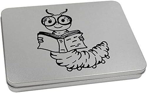 Метална Лидице кутия за канцеларски материали Azeeda 'Book Worm' на оса / Кутия за съхранение (TT00191191)