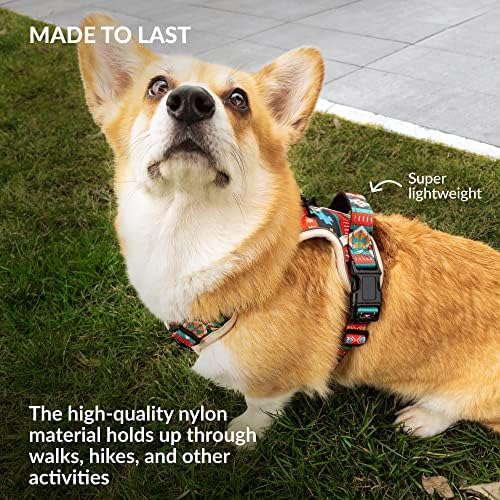 Светоотражающая шлейка CollarDirect No Pull за кучета с дръжка и преден клипсой, Подвижни Жилетка с мека подплата