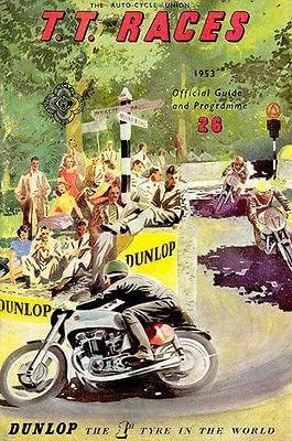 1953 Надпревара с мотоциклети Isle of Man TT - Рекламен Магнит
