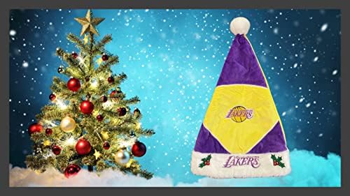 FOCO Лос Анджелис Лейкърс – Колекционерско издание Шапки на Дядо Коледа Лейкърс - Представени в purple, жълто и бяло