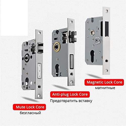 WTAIS Черно Тъпо Система за заключване на вратите за Спалня с ключове, защитно заключване на дръжките на входните врати, анти-кражба на Вътрешни дръжки на вратите, Зам