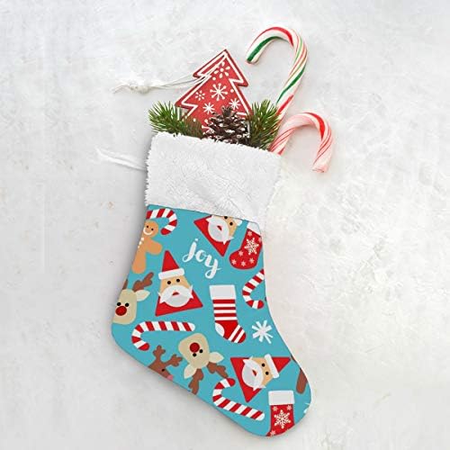 Коледни Чорапи ALAZA, Коледни Чорапи на Дядо Коледа, Подаръци, Кутии, Близалки, Класически Персонализирани Малки