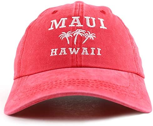 Моден Магазин за Дрехи Maui Hawaii с Неструктурирана Бейсболкой, Бродирани Палма