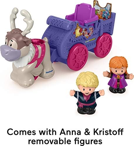 Малки човечета Fisher-Price – Disney Frozen 2 Ван Ан и Кристоффа, передвижное на превозното средство с фигурки на героите за бебета и деца от предучилищна възраст