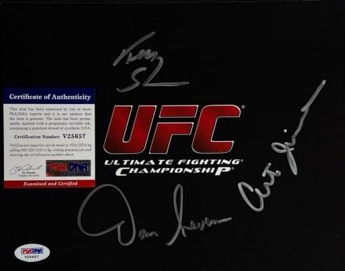 Арт Джиммерсон и Дан на река севърн, Кен Шамрок UFC 8x10 Подписаха Снимка PSA V25657 - Снимки на UFC с автограф