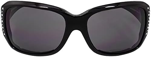 Birdz Eyewear Калинка Дамски Модни Меки Мотоциклетни Очила За Каране с Кристали Черен Цвят