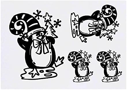 Голяма временна татуировка Azeeda Коледен пингвин (TO00055642)