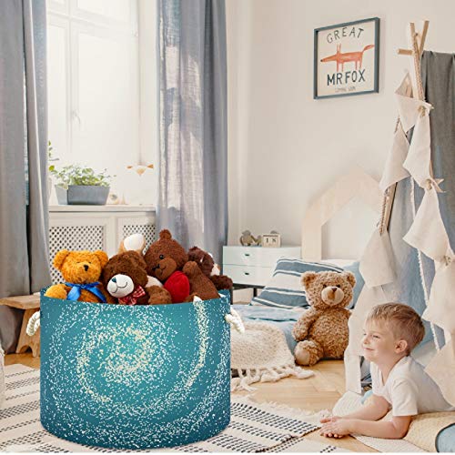 visesunny Сгъваема Кошница с Голям Капацитет Magic Blue Galaxy Кошница за съхранение на играчки за дрехи с Трайни Хлопковыми