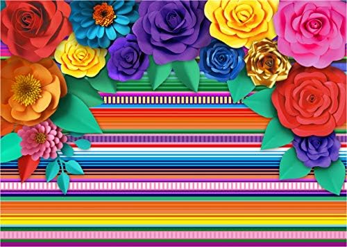 Мексиканска Парти Шарени Фон Fiesta Cinco De Mayo Хартиени Цветя Фон на Украсата на Парти за Торта Декор на Масата Фотобудка