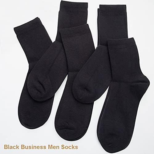 Мъжки памучни чорапи LSDJGDDE, Черен Бизнес Ежедневни Дишащи Пролетно-летни мъжки чорапи за екипажа (Цвят:
