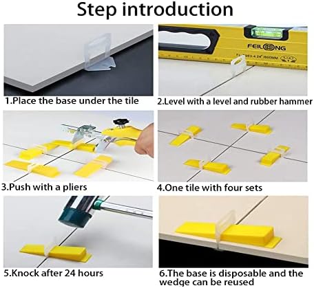 Система за изравняване на плочки HEIMP Набор от инструменти за полагане на плочки с Клещи Подложки за плочки