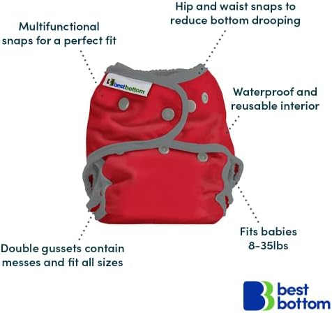 Чанта за памперси Best Bottom Regular All in Two | Тъканни Пелени с регулируема закопчалка за бебета | Екологично Чисти Пелени