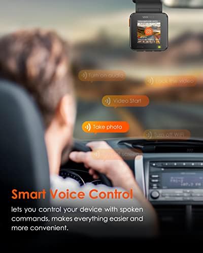 Мини video recorder Vantrue E1 Lite 1080P WiFi GPS скорост, Безплатно приложение, Предна камера с гласов контрол, 24-часов