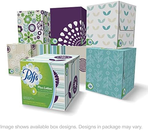 Кърпички за лице Дръпвания плюс лосион, 8 опаковки под формата на кубчета (56 кърпички в кутия)