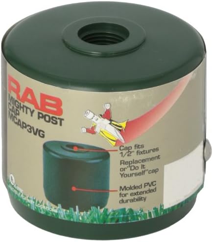 Все още мъниче RAB Lighting MCAP3VG Mighty Post за тръби с диаметър 3 инча, 2-7 / 8 инча, Verde Green, Многоцветен