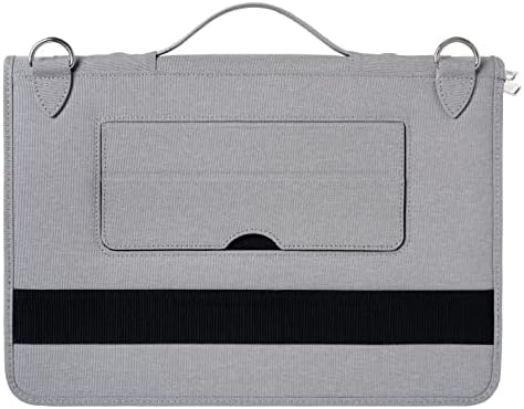 Калъф-месинджър за лаптоп Broonel от сива кожа - Съвместима с HP Stream 11 Pro G3 11,6