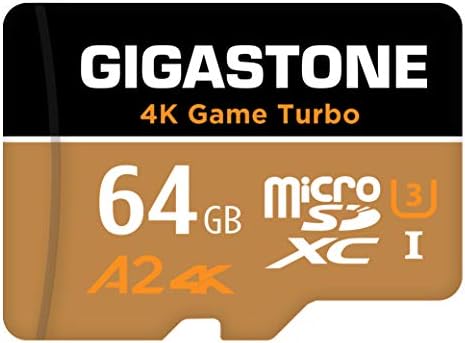 [Безплатно възстановяване на данни в продължение на 5 години] Карта Gigastone 64 GB Micro SD, 4K Game Turbo, карта