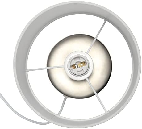 Прост Дизайн LT1114-Оцветен Порцеланова Нощна Настолна Лампа с Разделени цветове, Сребро и снежно бяло