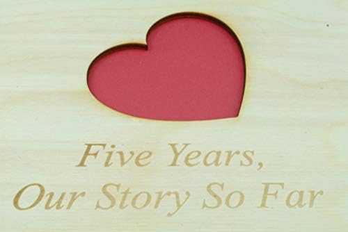 Дървена албум за албуми на 5–годишна годишнина - идеален за вашата съпруга или Приятелка