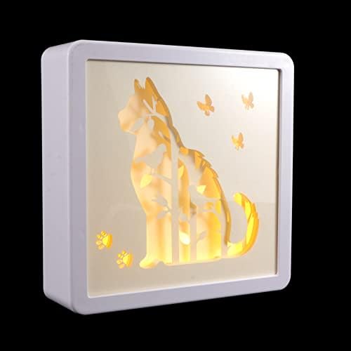 SOLUSTRE Home Decor Декорация на дома, 1 комплект 3D Лампа за рязане на хартия Котка 3D Лампа За Рязане на Хартия