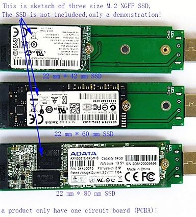 SSD-адаптер CY USB 3.0 -80 мм M. 2 NGFF