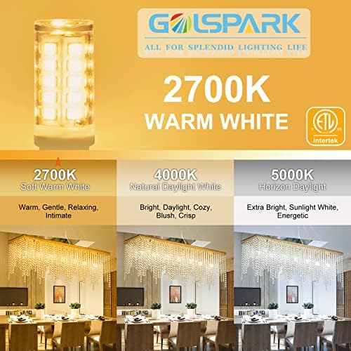 GOLSPARK 10 X led крушки G9, с регулируема яркост, 4 W 2700 К, Мека Бяла Led лампа G9 (Еквивалент на халогенни лампи