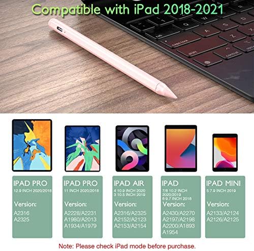 Стилус MATEPROX за iPad, отклоняющий дланта на ръката си 3-то поколение, Активен стилус-молив за Apple iPad Pro 11/12,9