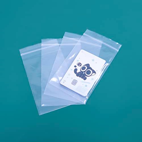 1000 Броя - 3 x 5, 2 Мил Прозрачни Пластмасови Найлонови торбички със Затварящ се цип за Снимки, Бижута, Фурна, Предложения,
