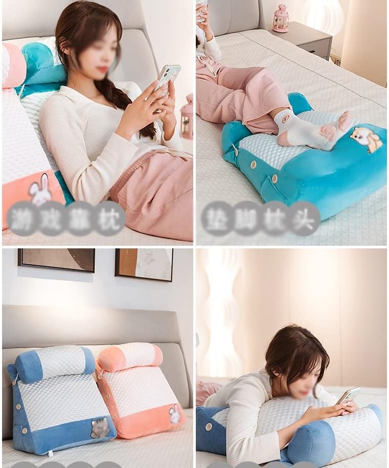DINGZZ Ледена Копринени възглавници за таблата на леглото, Лятна Мека чанта за мобилен телефон, свалящ се и моющаяся (Цвят: E, размер: 50 * 45 * 20 см)