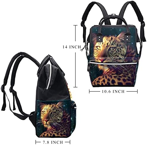 Пътен Раница GUEROTKR, Чанта За Памперси, Рюкзачные Чанти За Памперси, Вселената Galaxy Art Animal Cheetah Purple